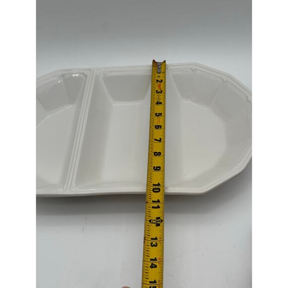 Pfaltzgraff PROVIDENCE Large Divided Plate Christmas dish 16" Serving platter - Picture 7 of 11